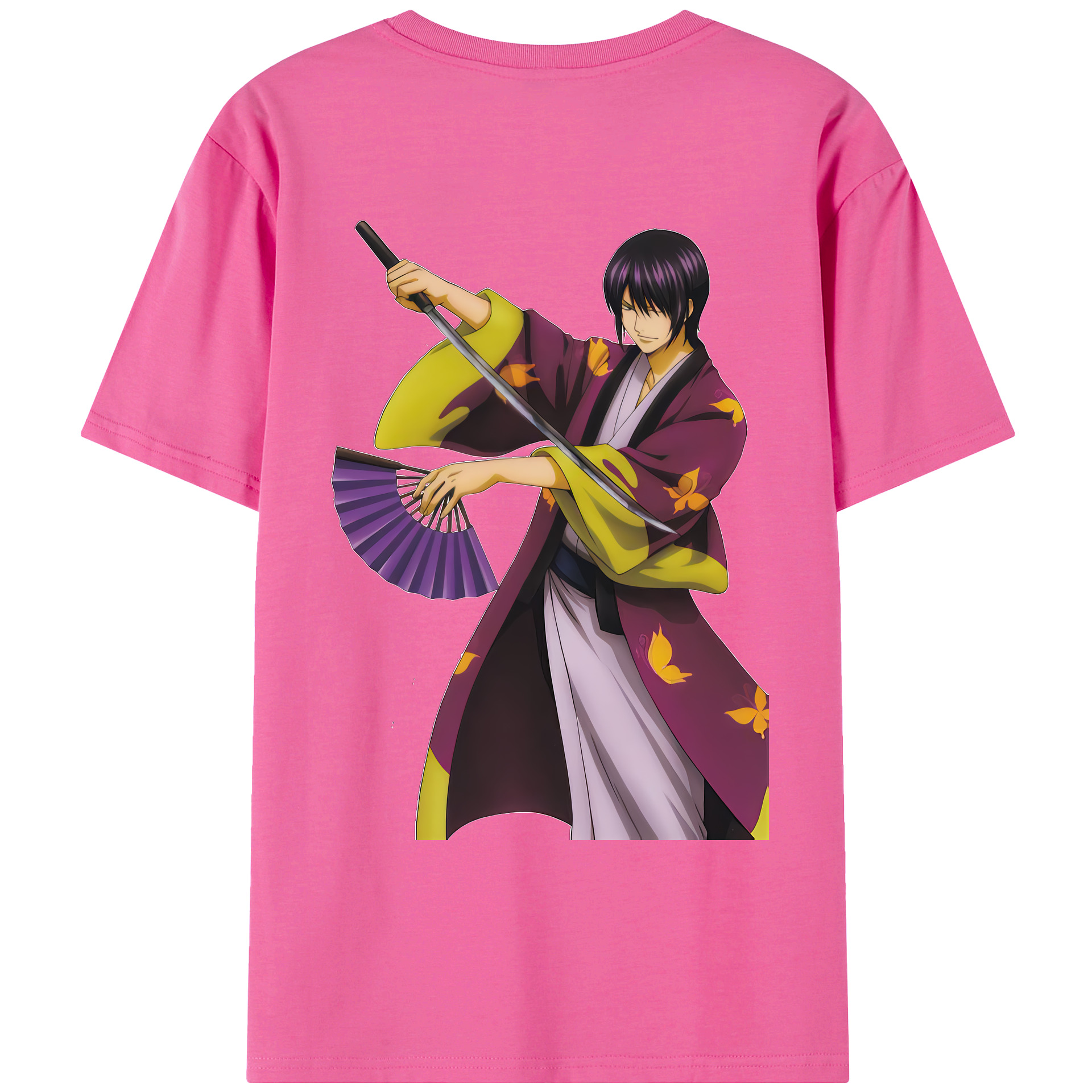 （画像用） ぎんたま 坂田銀時（さかたぎんとき） 神楽 志村新八（しむら しんぱち） GINTAMA Sakata Gintoki Kagura Shimura Shinpachi レディース半袖Tシャツ(バックプリント)